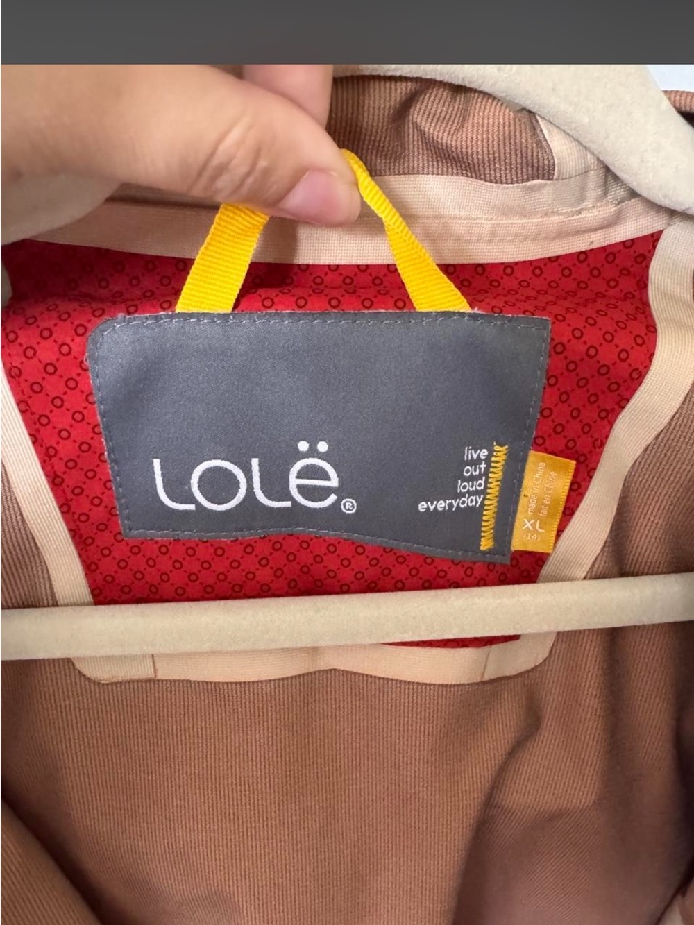 Lole Red Hooded Shell Jacket - Picture 3 of 3